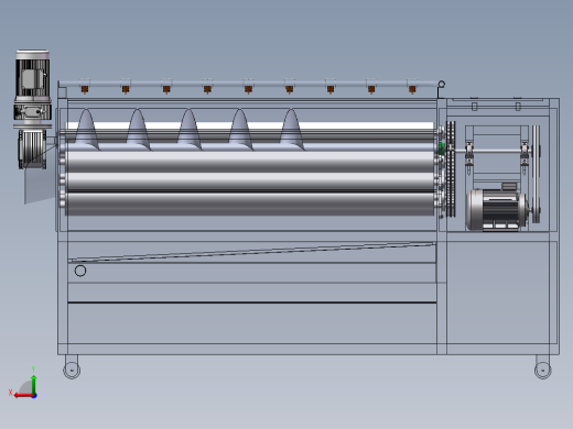 茎类蔬菜去皮机三维SW图纸+文档后视缩略图