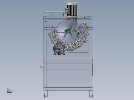 茎类蔬菜去皮机三维SW图纸+文档左视缩略图