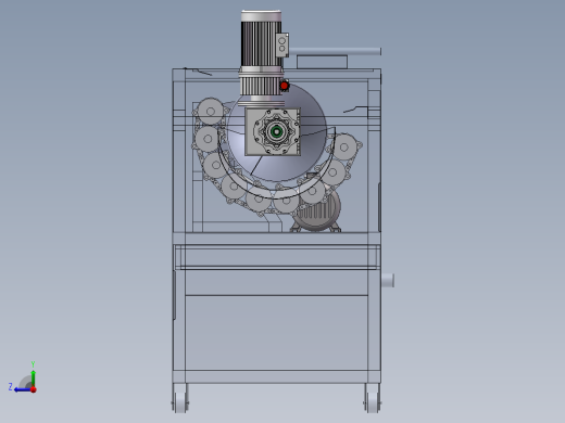 茎类蔬菜去皮机三维SW图纸+文档右视缩略图