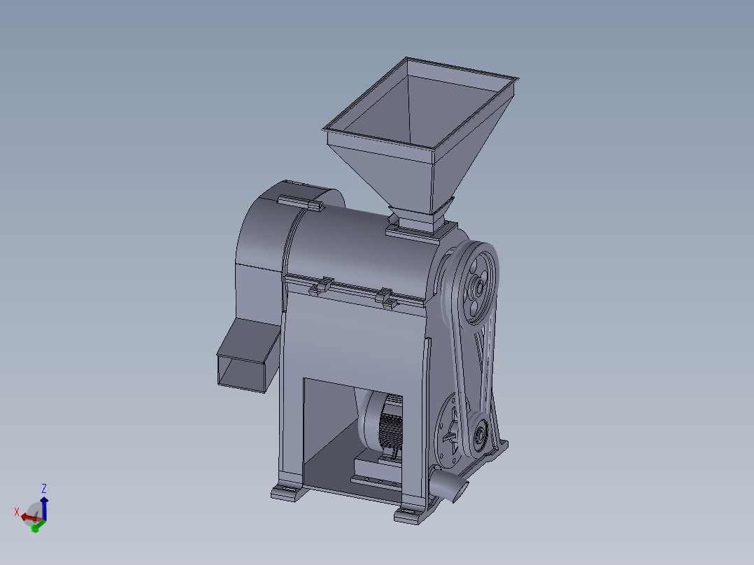 碾米机三维模型UG和SolidWorks