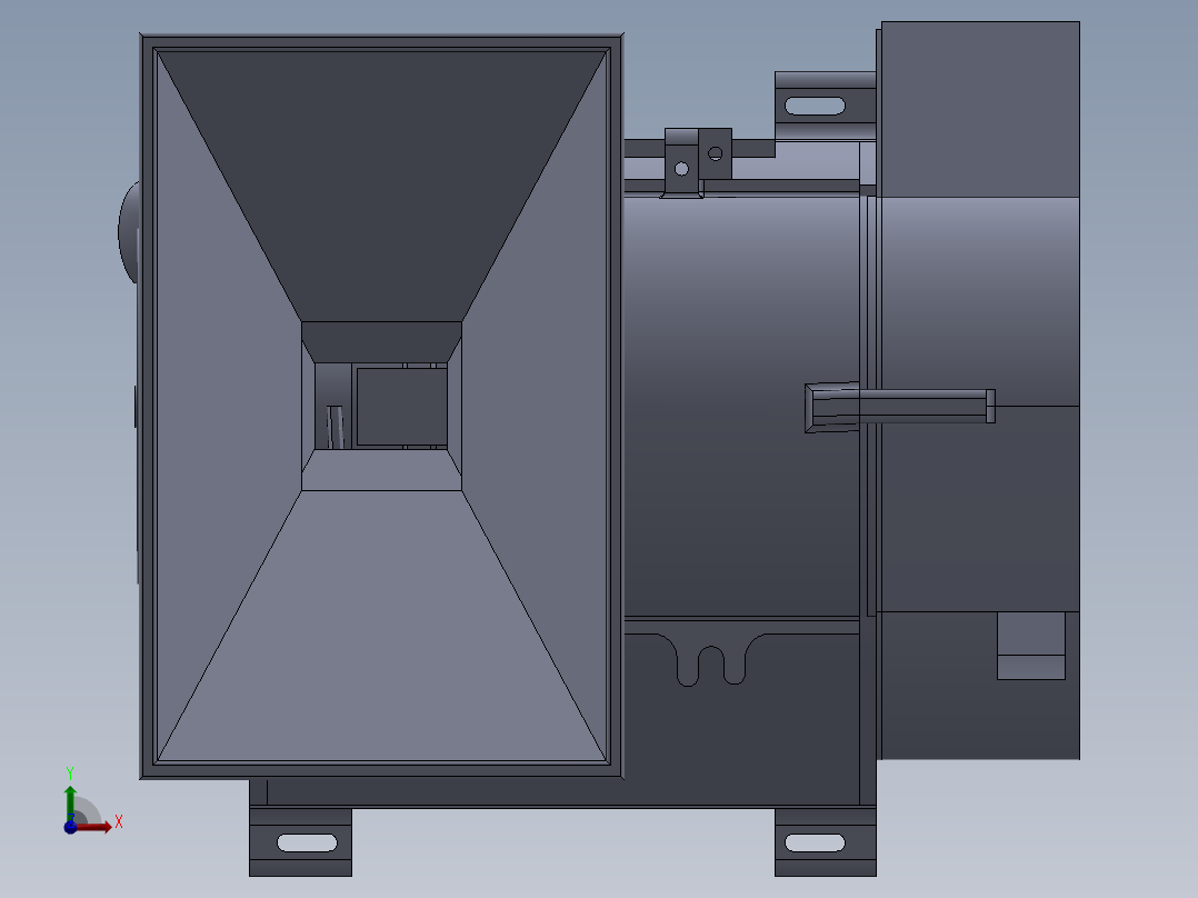 碾米机三维模型UG和SolidWorks前视图