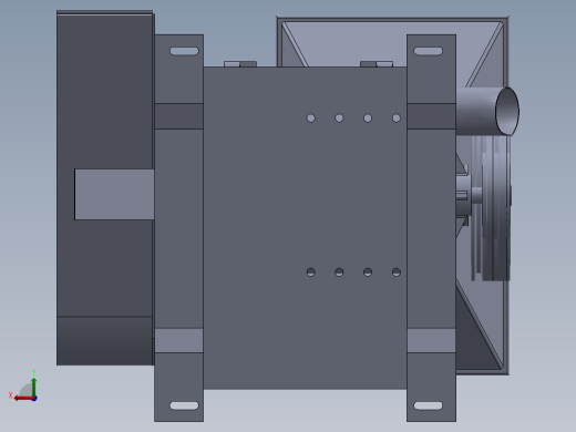 碾米机三维模型UG和SolidWorks后视缩略图