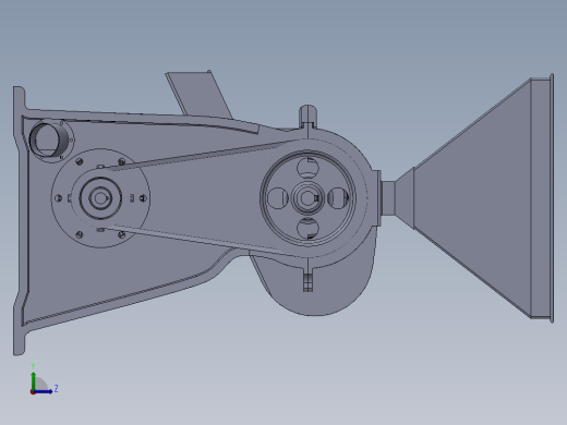 碾米机三维模型UG和SolidWorks左视缩略图