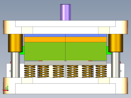 盖板一出二级进模（CAD图+Proe三维）后视缩略图