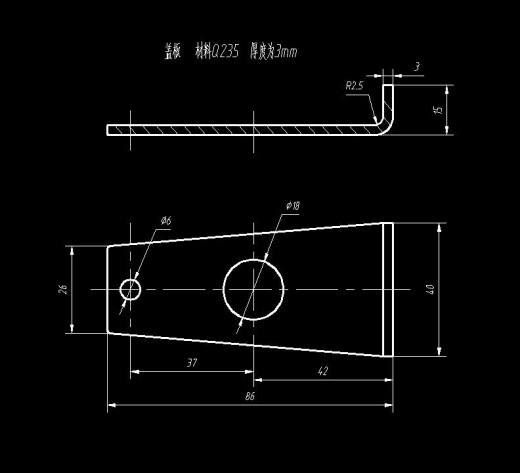 盖板一出二级进模（CAD图+Proe三维）缩略图