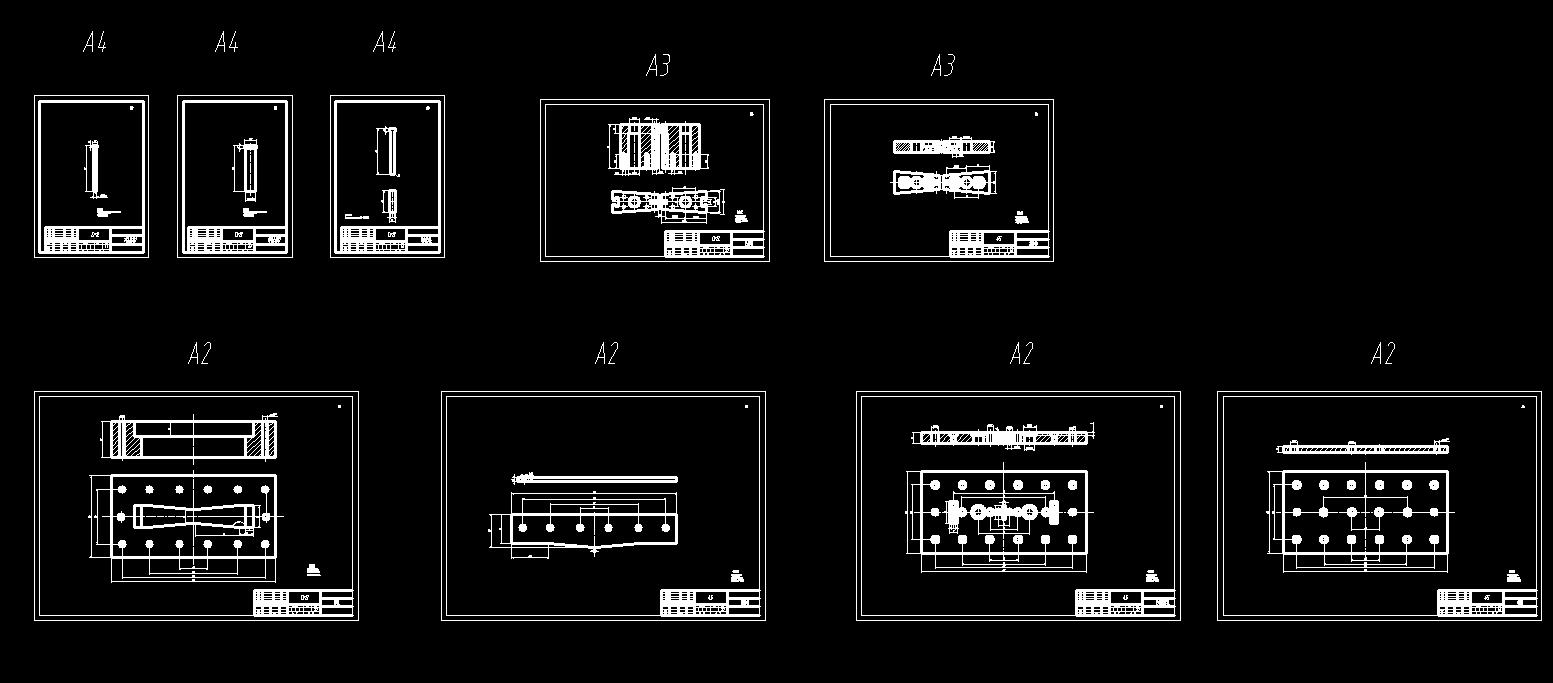 盖板一出二级进模（CAD图+Proe三维）