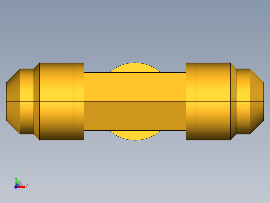 扩口式工业通用硬管接头Union Tee 144F-6前视图