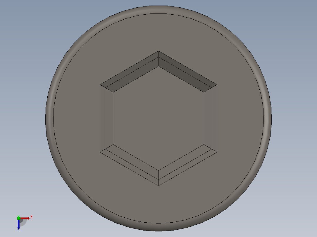 Screw_DIN_912_M5x75_A2.SLDPRT公制内六角螺钉俯视图