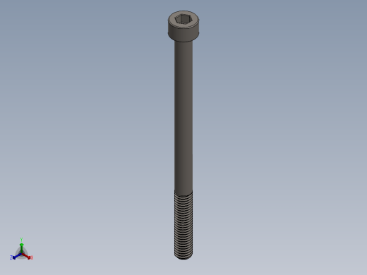 Screw_DIN_912_M5x75_A2.SLDPRT公制内六角螺钉正等轴测缩略图