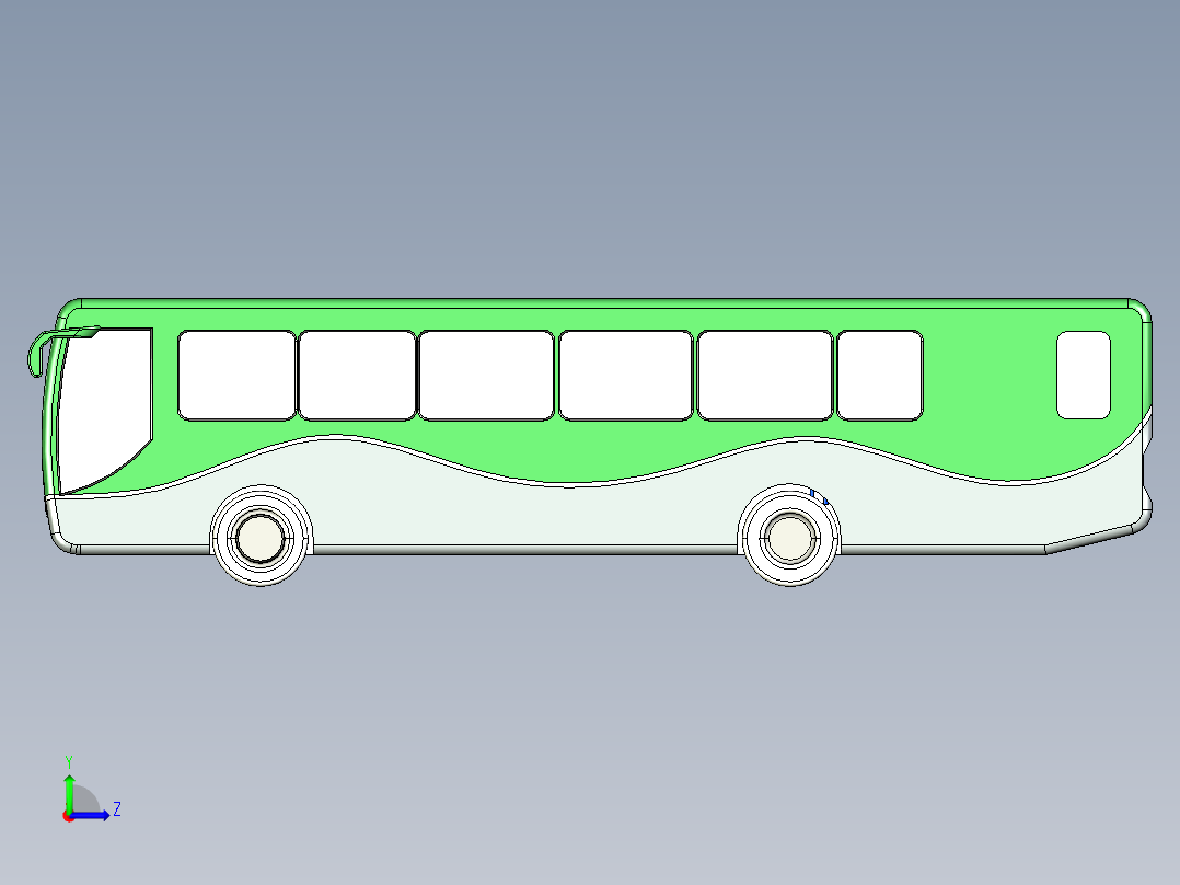 城市公交车 sw14左视图