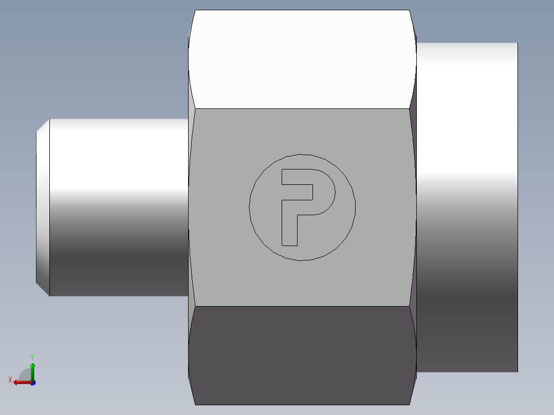 压力表接头-英制螺纹、5DB-14-08GDK后视图