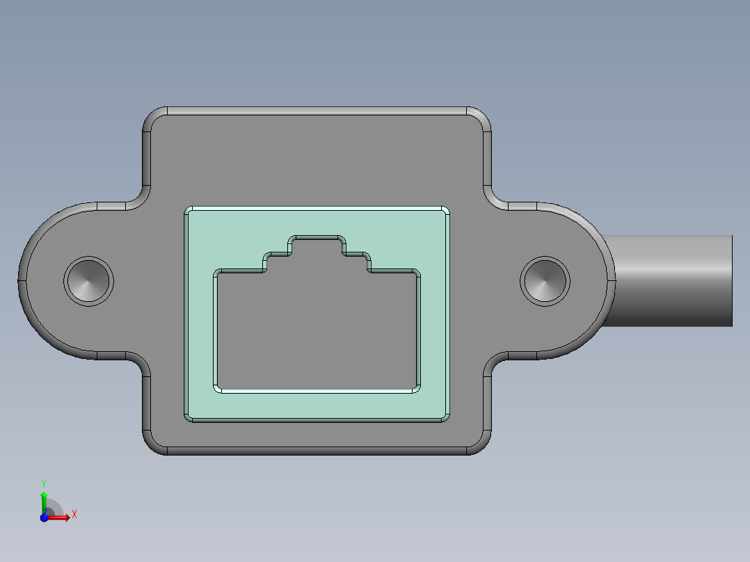 千兆网线延长线带耳朵固定座（5M）前视图