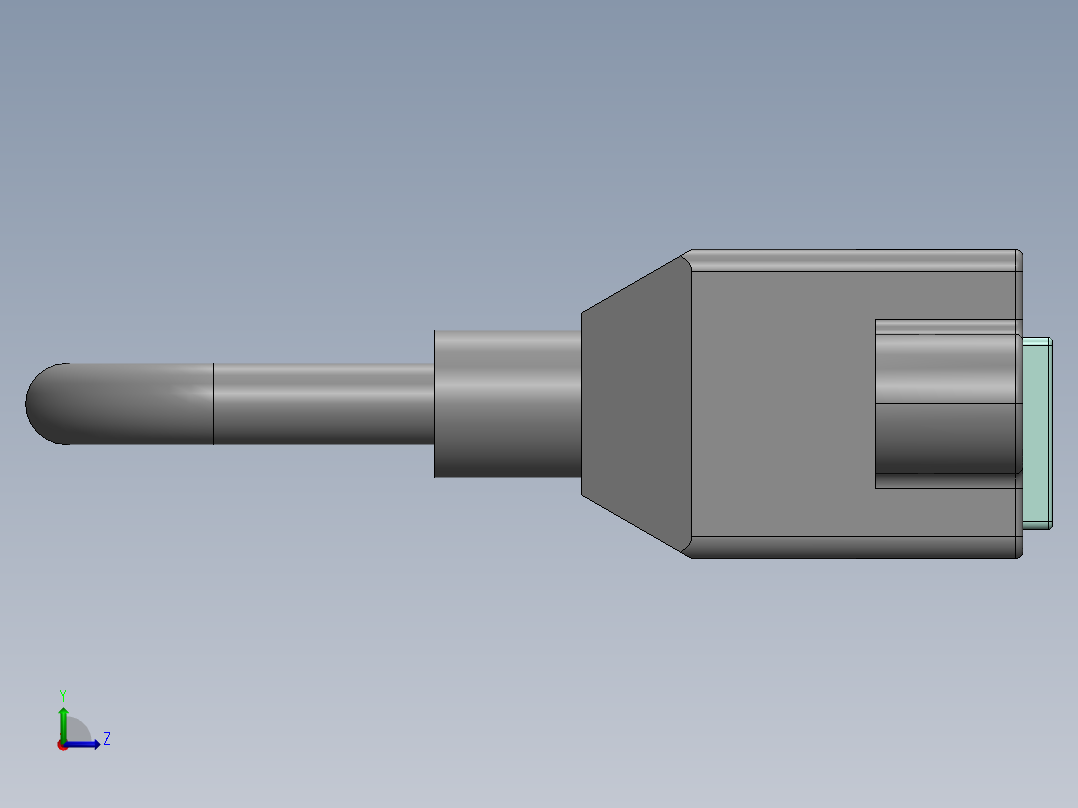 千兆网线延长线带耳朵固定座（5M）左视图