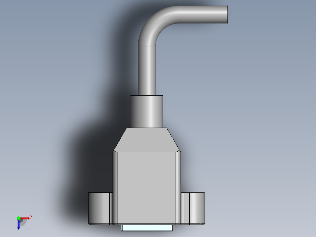 千兆网线延长线带耳朵固定座（5M）俯视图
