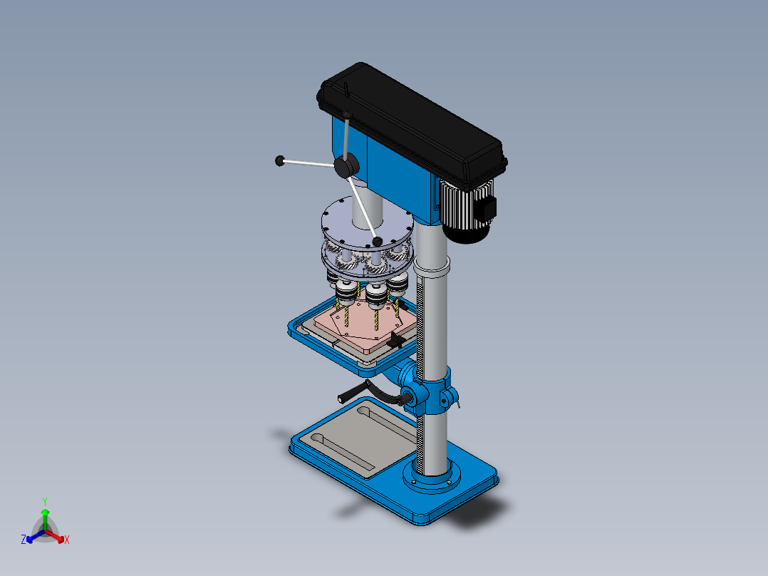 电钻(53)正等轴测图