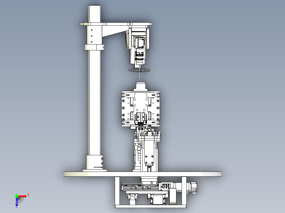 ZY-1620 医疗器械外壳自动装配机械臂俯视图