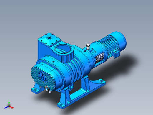 泵、水泵、ZJP-600罗茨真空泵(星光真空)正等轴测缩略图