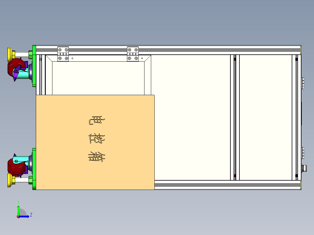 双层输送线转接机左视图