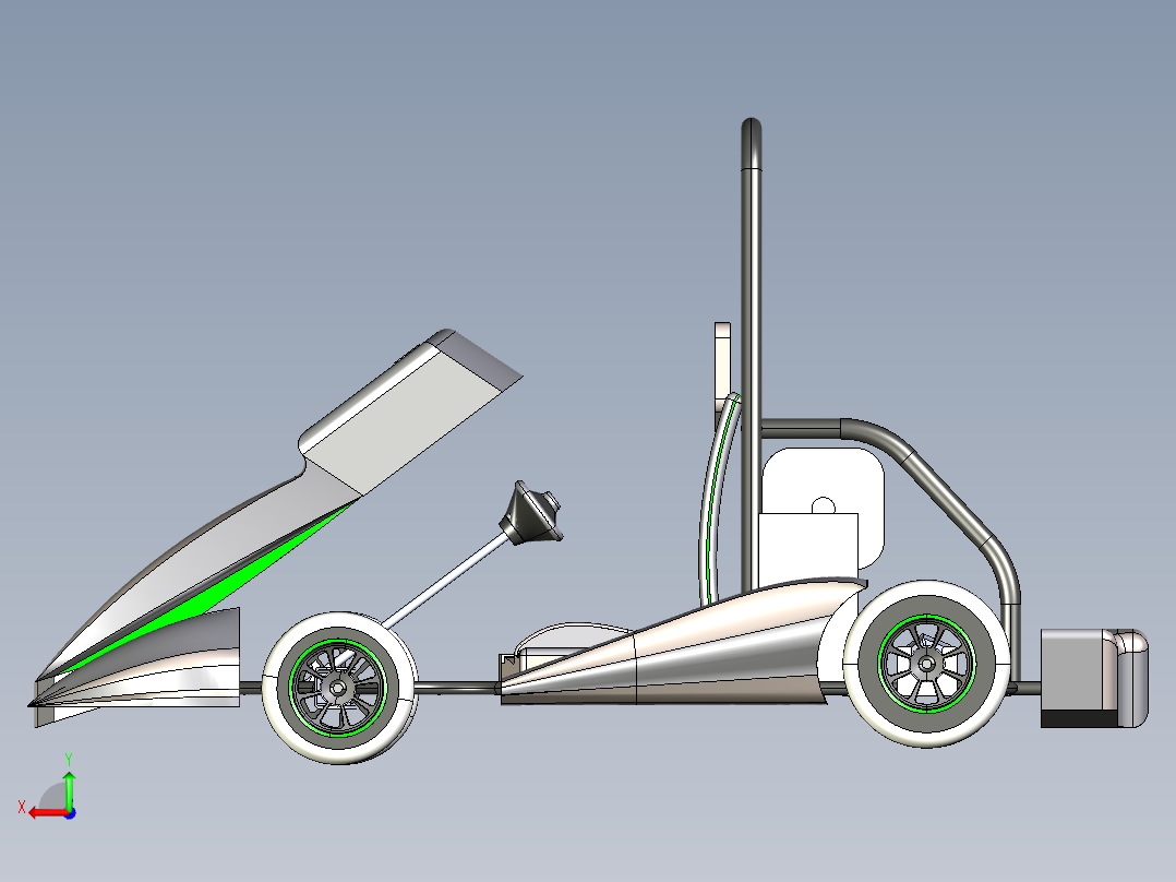 B3003933-电动卡丁车后视图