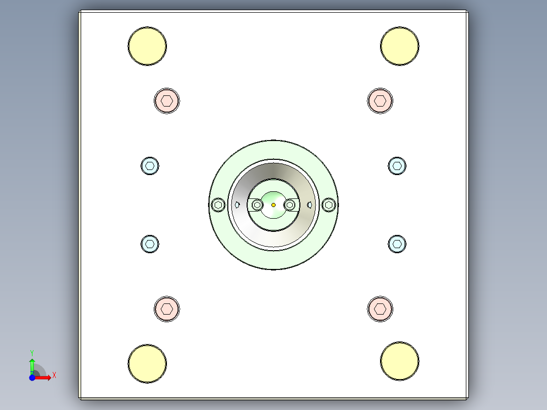 TWS真无线蓝牙耳机底壳模具前视图