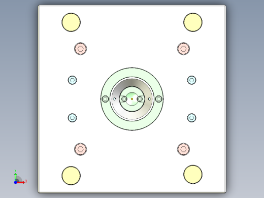 TWS真无线蓝牙耳机底壳模具前视缩略图