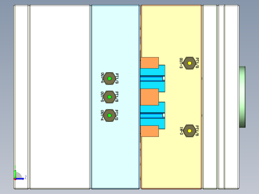 TWS真无线蓝牙耳机底壳模具左视缩略图