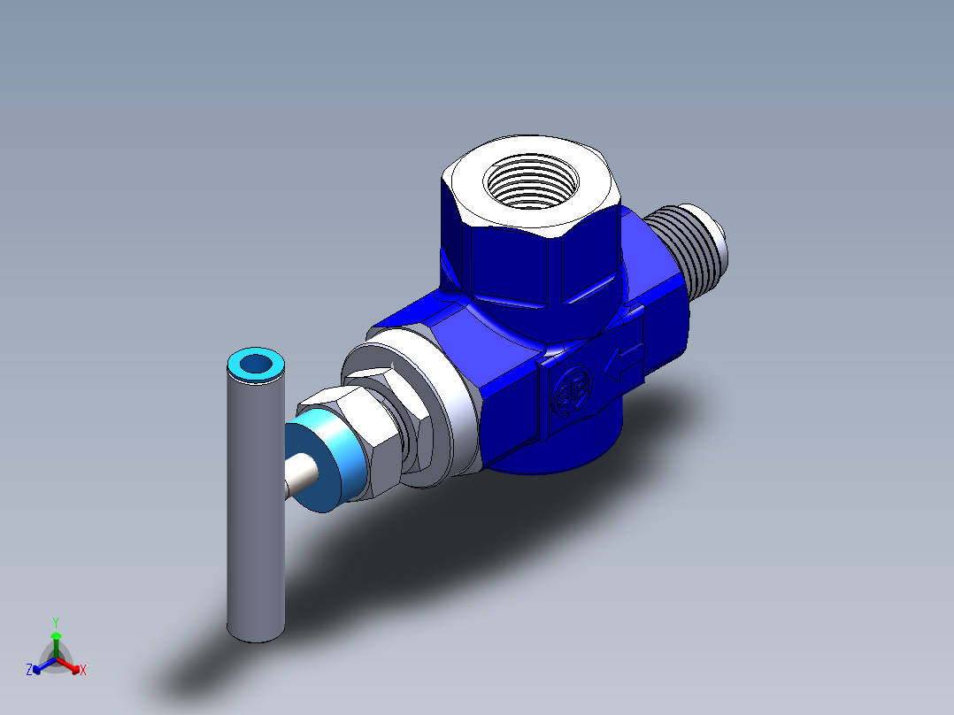D1型直角锻造针阀模型
