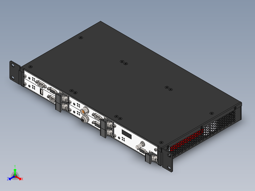 1U×19吋×240mm通用插板箱图纸-- 656294--88主视图
