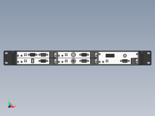 1U×19吋×240mm通用插板箱图纸-- 656294--88前视缩略图