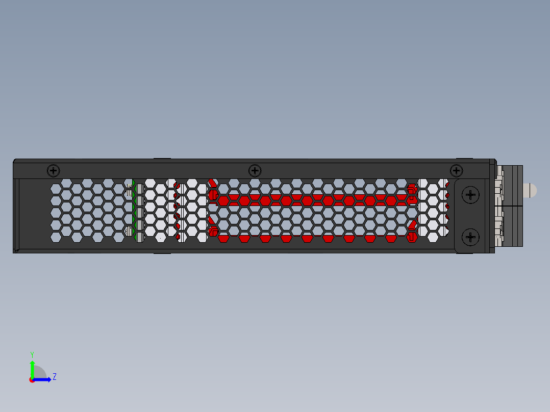 1U×19吋×240mm通用插板箱图纸-- 656294--88左视图