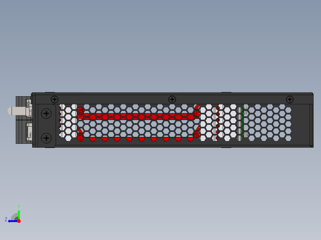 1U×19吋×240mm通用插板箱图纸-- 656294--88右视图