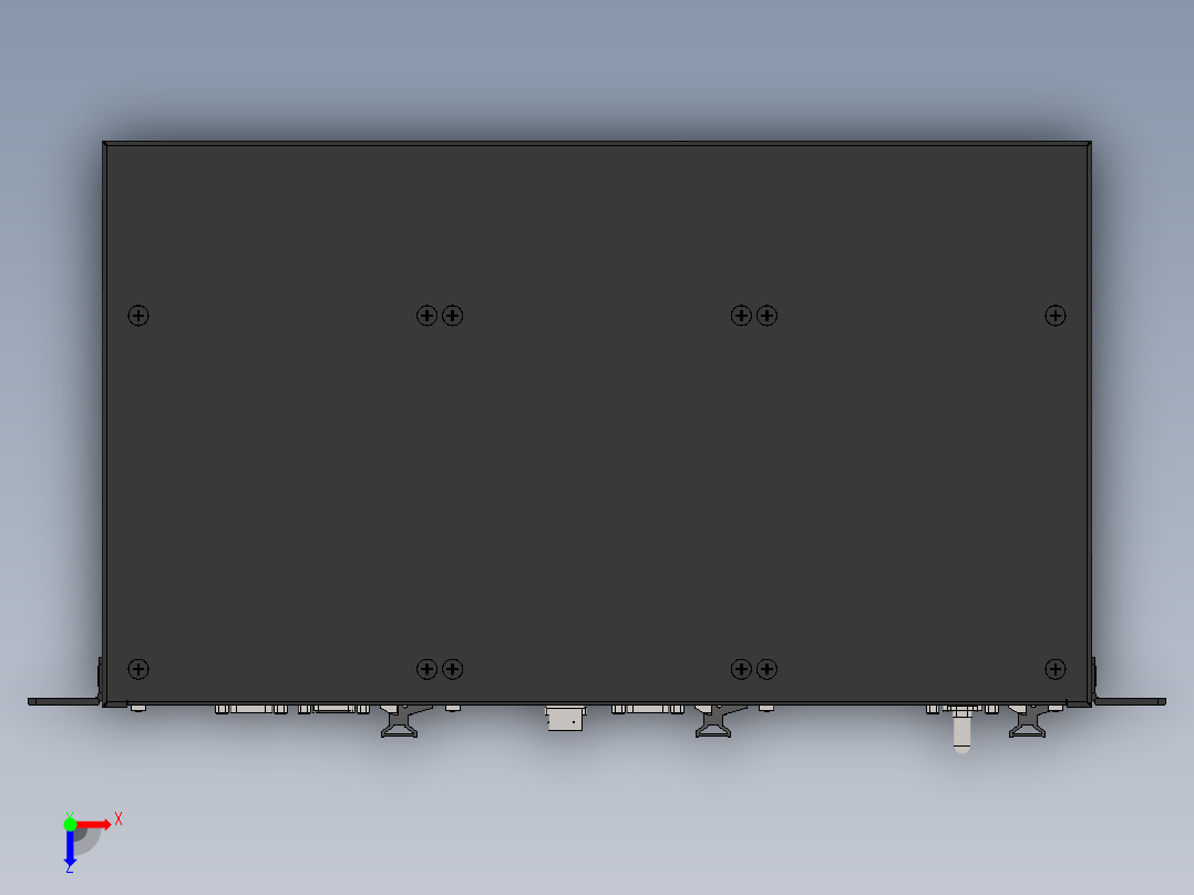 1U×19吋×240mm通用插板箱图纸-- 656294--88俯视图