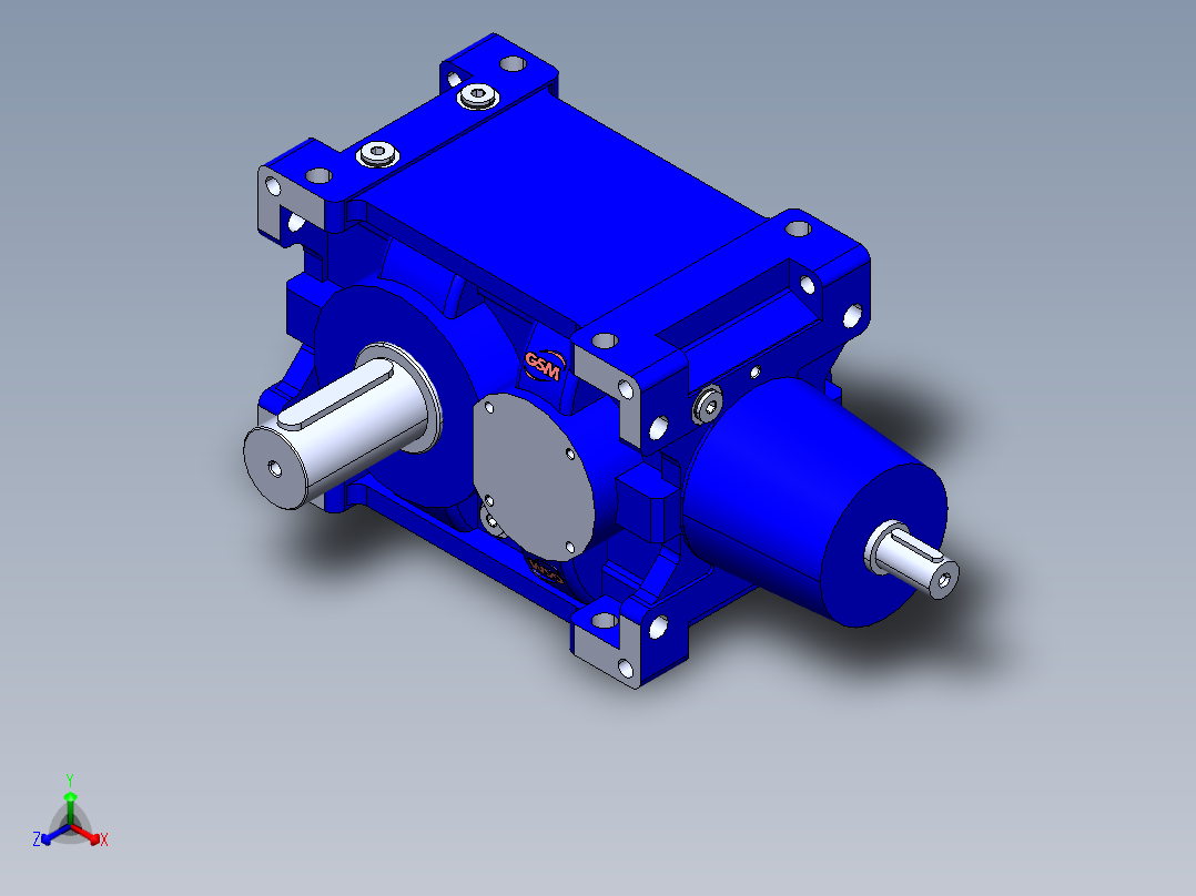 正交电机减速器-RXO 800-STM品牌正等轴测图