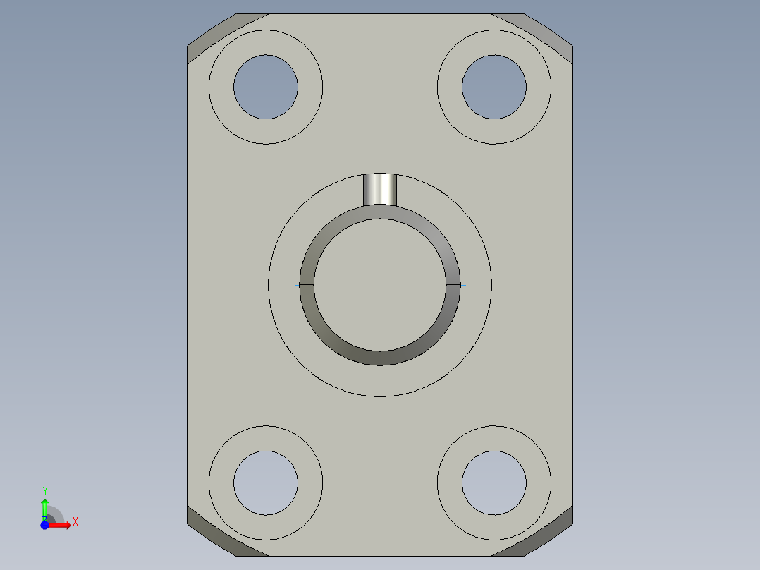 JF1203-4滚珠丝杆3D模型前视图