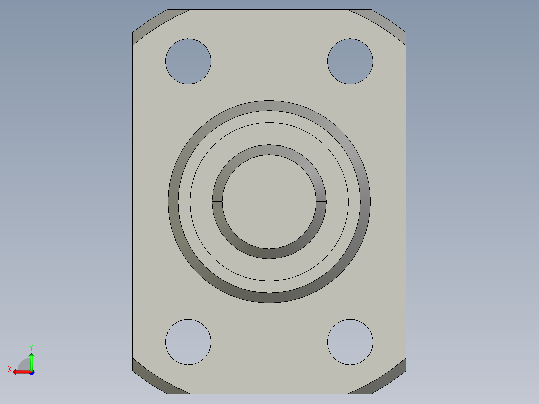 JF1203-4滚珠丝杆3D模型后视图
