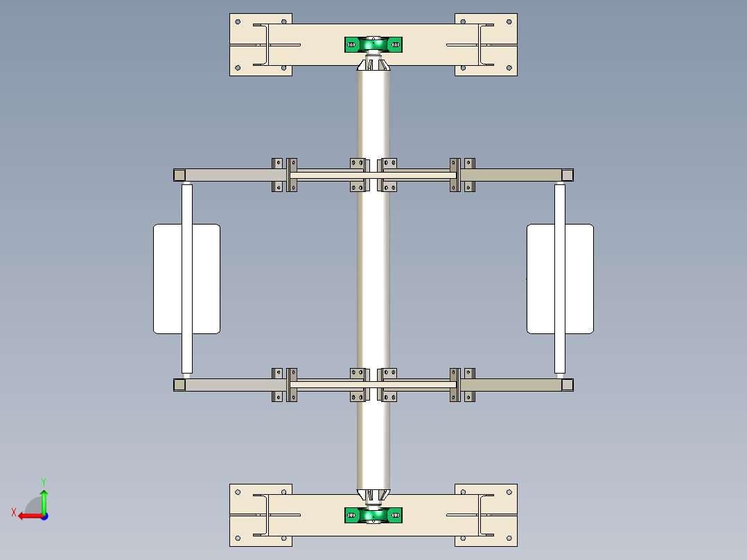 4人轮转式秋千后视图