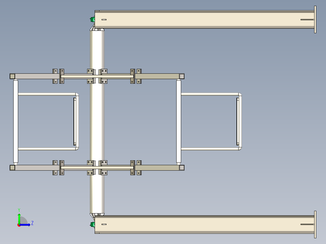 4人轮转式秋千左视图