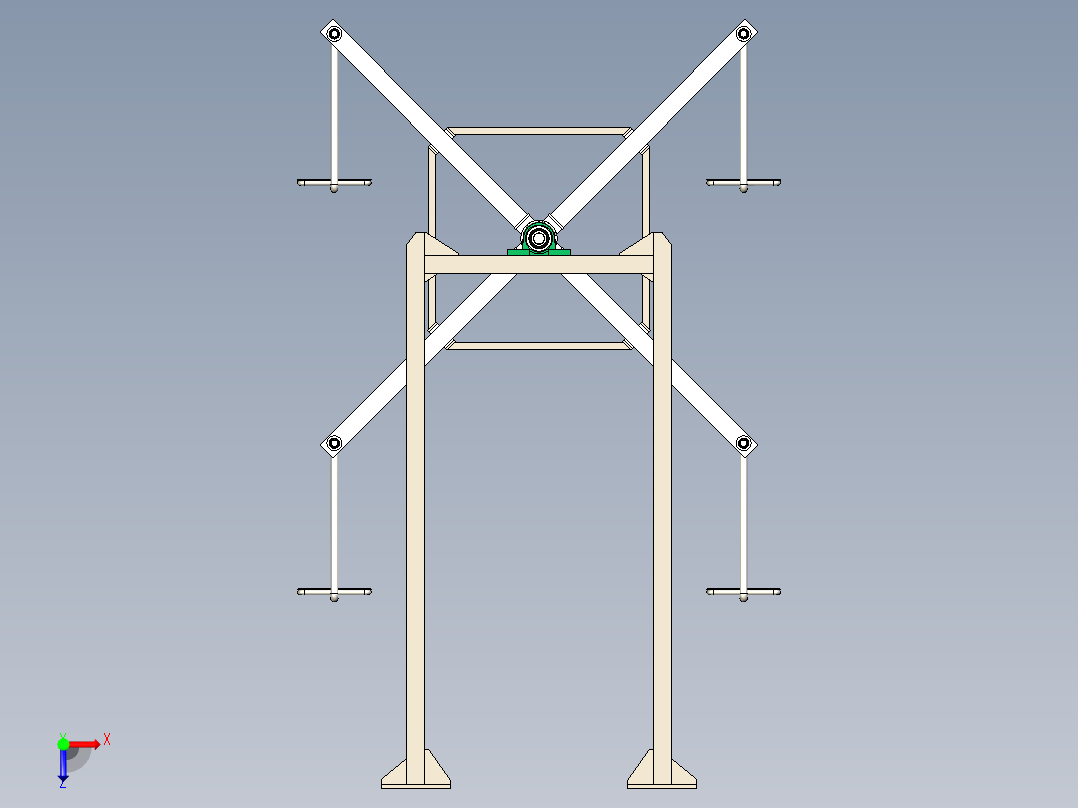 4人轮转式秋千俯视图