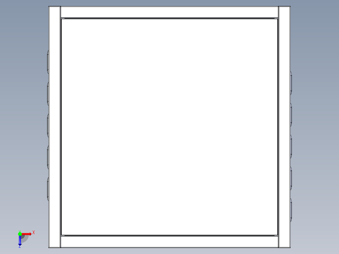 钣金稳压箱俯视图