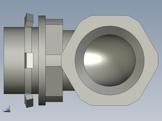 波纹管接头2分之1右视缩略图