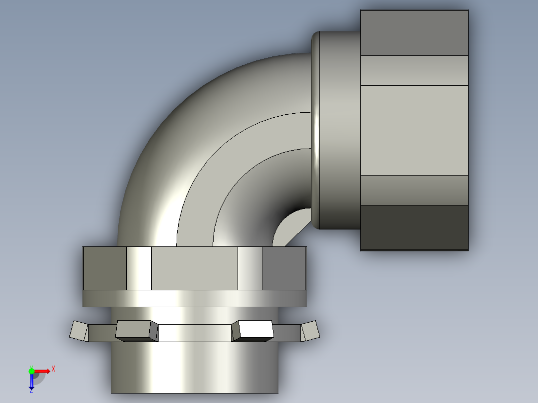 波纹管接头2分之1俯视图