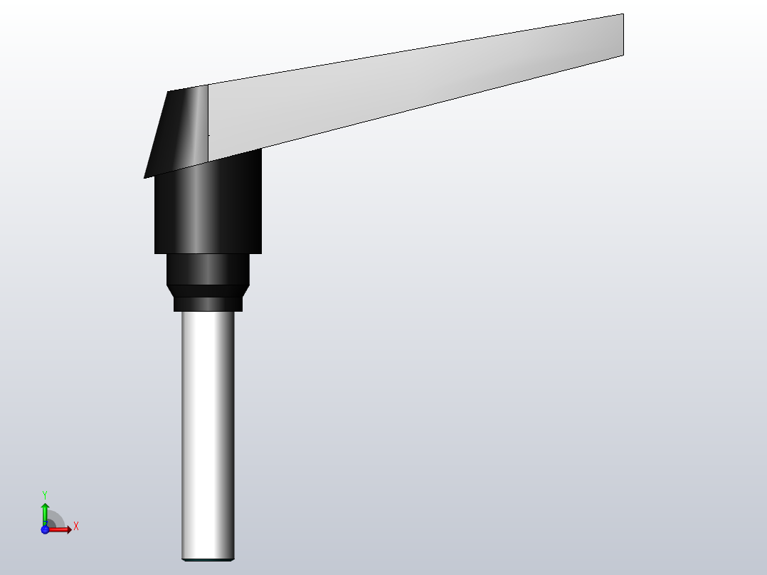 可调位紧定手柄B[AFH-M8-40B]前视图