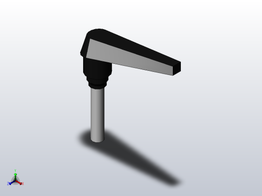 可调位紧定手柄B[AFH-M8-40B]正等轴测缩略图