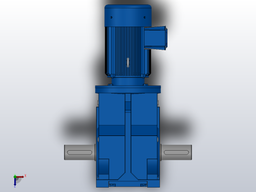 K97底脚轴伸式安装螺旋锥齿轮减速机K97-YV1.1-8P-152.31-M1-0°-A+B俯视缩略图
