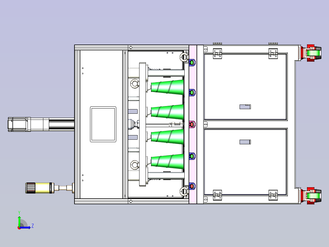 弹簧寿命测试设备左视图
