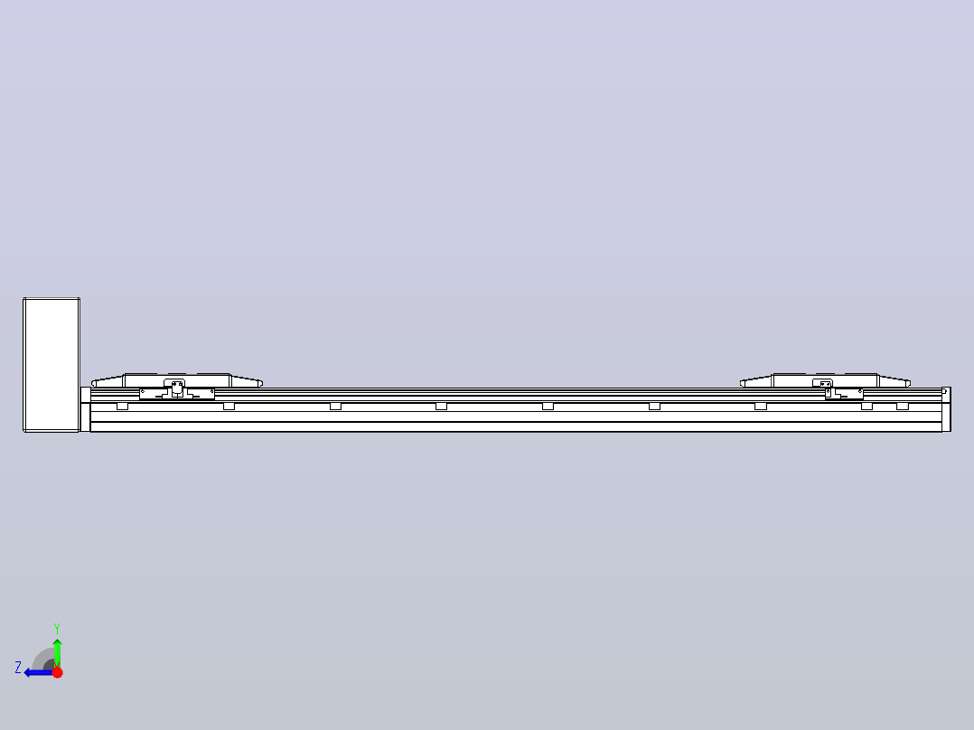皮带直线轴双滑块型TPA-GCBS-150-P80-L325-RU-M75-N3右视图