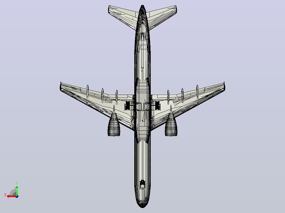 Boeing 757 v5飞机后视图