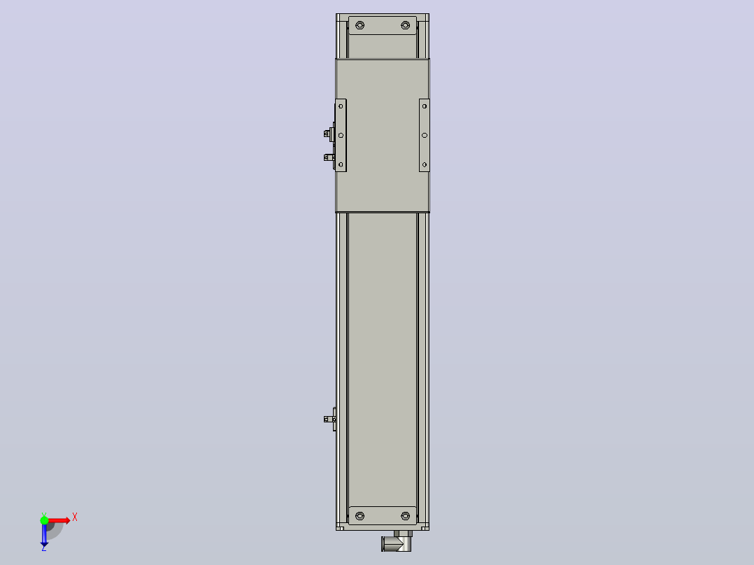 ACH10-300-BM-100W ACH10 螺杆驱动 直线滑台模组俯视图