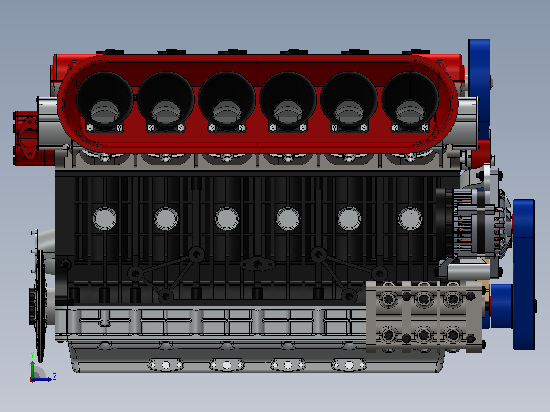 丰田 2JZ GTE 发动机左视图