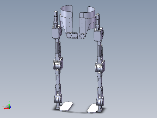 穿戴式下肢外骨骼机器人 SW+CAD+说明书